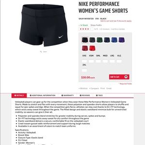 Nike Performance Women’s Game Shorts (Size S)